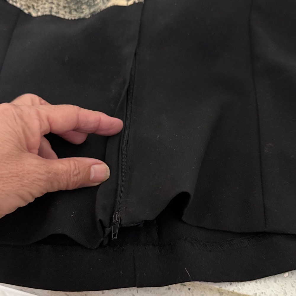 Black Jacket with Patterned Collar - image 5